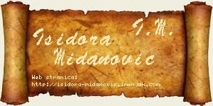 Isidora Midanović vizit kartica